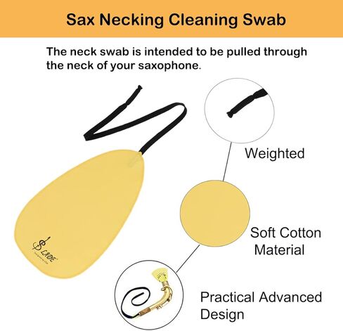 Saxophone Cleaning Kit, 10-in-1 Alto Saxophone Cleaning Kit Including Sax Cleaning Cloth, Mouthpiece Brush, Mini Screwdriver Cleaning Cloth for Flute and Wind & Woodwind Instrument in Kuwait