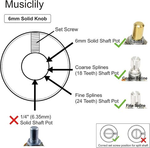 مقابض جيتار علوية من Musiclily Pro مقاس 6 مم من الفولاذ UFO Abalone مع مجموعة براغي للجيتار الكهربائي على طراز Strat، كروم (مجموعة من 3) in Saudi Arabia