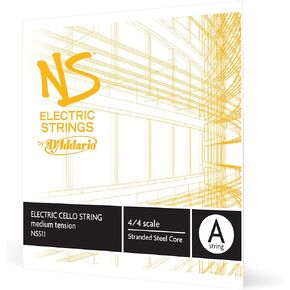 D'Addario NS Electric Cello Single A String, 4/4 Scale, Medium Tension in Saudi Arabia