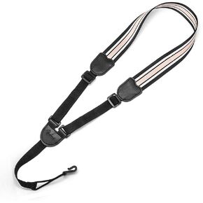 حزام قيثارة بمشبك على شكل حرف J قابل للتعديل باطوال مختلفة وحزام قيثارة بدون ثقب لحفلة السوبرانو وتينور والقيثارة (ذهبي فاتح/ابيض) in Kuwait