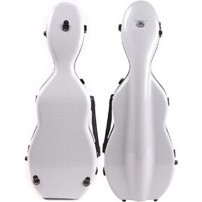 yinfente 4/4 Violin Case Mixed Carbon Fiber Full Size Violin Box Case for Violin Carry Protect Violin White black color (black)