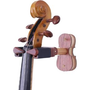 Soarun Wood Violin Hanger Creative Auto Hanger Lock Rack Hook يناسب الكمان والفيولا والبانجو والقيثارة - سهلة التركيب (خشب الورد)