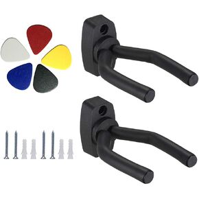 Guitar Wall Hanger Stands Ukulele Wall Mount Violin Hook Keep Holder Display Rack Bracket for Most Guitar Bass Accessories Easy To Install (2 pack 5 picks) in Saudi Arabia