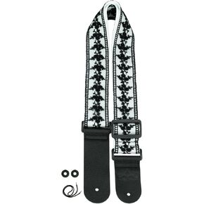 ALLZEDREAM Guitar Strap,Genuine Leather Ends,Lace Sequins Original Design