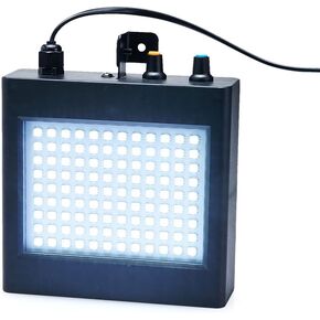 LED Stage Strobe Lights, 108 LED Super Bright Flash Strobe Lighting, Sound Control Auto Operation Strobe Speed Portable Control for DJ Christmas Party Show Club Disco Dance (White Without Remote)