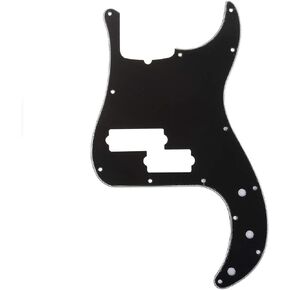 Musiclily Pro 5-String 13-Hole Contemporary P Bass Pickguard for Fender American Precision Bass, 3Ply Black