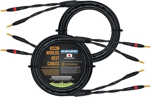 WORLDS BEST CABLES 12 Foot - Canare 4S11 – Audiophile Grade - HiFi Star-Quad Speaker Cable Pair with Eminence Gold Banana Connectors in Saudi Arabia