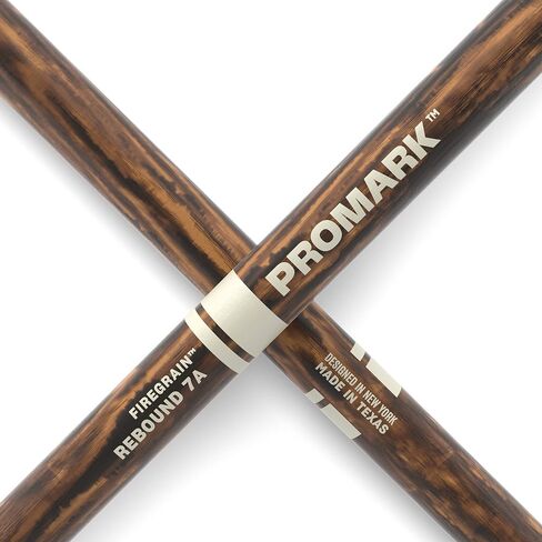 ProMark Drum Sticks - Rebound 5A Drumsticks - FireGrain For Playing Harder, Longer - No Excess Vibration - Lacquer Finish, Acorn Tip, Hickory Wood - Drum Sticks Set - Buy 3 Pairs Get 1 Free in Saudi Arabia