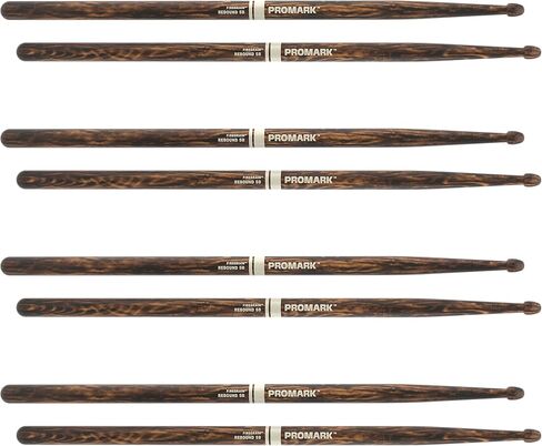 ProMark Drum Sticks - Rebound 5A Drumsticks - FireGrain For Playing Harder, Longer - No Excess Vibration - Lacquer Finish, Acorn Tip, Hickory Wood - Drum Sticks Set - Buy 3 Pairs Get 1 Free in Saudi Arabia