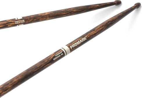 ProMark Drum Sticks - Rebound 5A Drumsticks - FireGrain For Playing Harder, Longer - No Excess Vibration - Lacquer Finish, Acorn Tip, Hickory Wood - Drum Sticks Set - Buy 3 Pairs Get 1 Free in Saudi Arabia