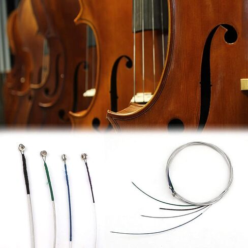 مجموعة عالمية من سلسلة التشيلو LUTER 4/4 سلسلة فضية كلاسيكية (ADGC) قلب فولاذي مع رأس كروي مطلي بالنيكل لأداة التشيلو in Kuwait