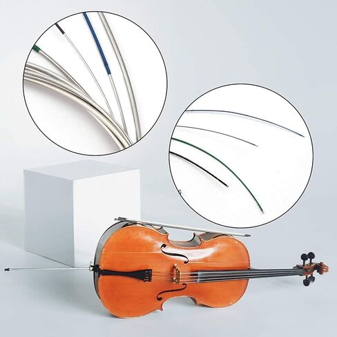 مجموعة عالمية من سلسلة التشيلو LUTER 4/4 سلسلة فضية كلاسيكية (ADGC) قلب فولاذي مع رأس كروي مطلي بالنيكل لأداة التشيلو in Kuwait