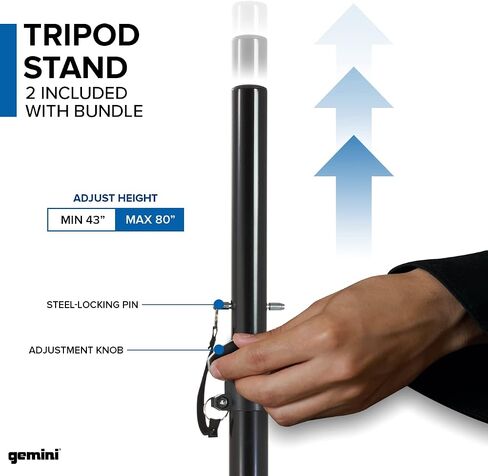 مكبر صوت Gemini Sound Bluetooth مزدوج نشط/خامل 15 بوصة مكبر صوت 2000 وات نظام PA، مدخل/مخرج XLR، ميكروفون 1/4 بوصة، مدخلات RCA/AUX، بطاقة USB SD، حامل خلاط، مجموعة كابلات الميكروفون in Saudi Arabia