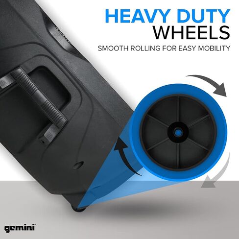مكبر صوت Gemini Sound Bluetooth مزدوج نشط/خامل 15 بوصة مكبر صوت 2000 وات نظام PA، مدخل/مخرج XLR، ميكروفون 1/4 بوصة، مدخلات RCA/AUX، بطاقة USB SD، حامل خلاط، مجموعة كابلات الميكروفون in Saudi Arabia