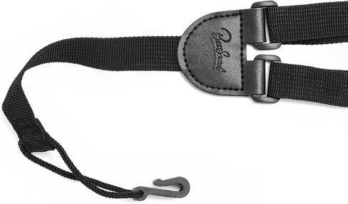 حزام قيثارة بمشبك على شكل حرف J قابل للتعديل باطوال مختلفة وحزام قيثارة بدون ثقب لحفلة السوبرانو وتينور والقيثارة (ذهبي فاتح/ابيض) in Kuwait