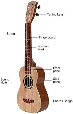 باولي قيثارة لحن جميل من البلاستيك بلون الخشب مع نغمة دقيقة ممتازة لفتح سلسلة مفاتيح ضبط لوحة خلفية على شكل قوس in Kuwait