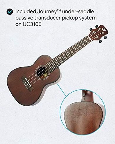 Journey Instruments Meranti Concert Travel Ukulele – UC770CE السفر بحجم الحفلة الموسيقية القيثارة – أفضل أفضل الآلات الموسيقية لرحلات الطريق – حقيبة القيثارة للسفر in Kuwait