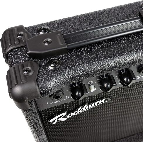 مضخم صوت Rockburn 10 وات للجيتار الكهربائي مع محرك أوفر درايف وعناصر تحكم EQ ومقبض حمل (BC-10S-BK) in Saudi Arabia