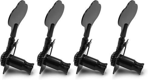 4R Bass Tuning Pegs Vintage Open Geared Locking Keys 4-in-line Tuners Machine Heads with 4 Strings Right Hand for Jazz Precision P Bass Replacement, Black in Kuwait