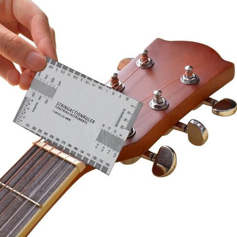 Simtyso Guitar String Action مسطرة قياس أداة عدة قياس للباس الكهربائي والغيتار الصوتي in Kuwait