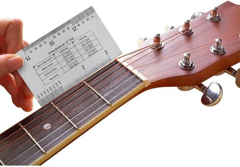 Simtyso Guitar String Action مسطرة قياس أداة عدة قياس للباس الكهربائي والغيتار الصوتي in Kuwait