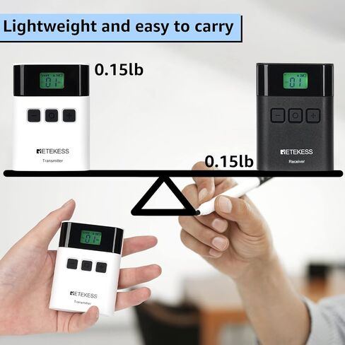 Retekess TT122 Translation Equipment, Tour Guide System Wireless, 492ft, 36 Channels, Plant Tour Headsets, Interpretation Equipment for Tour, Museum(1 Transmitter 6 Receivers) in Saudi Arabia