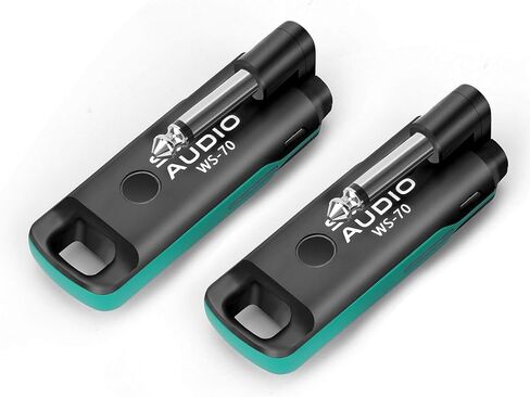 Kapama Imports SWIFF WS-70 جهاز إرسال واستقبال جيتار لاسلكي - نظام جيتار لاسلكي - زمن وصول منخفض وإعادة إنتاج الصوت العالي - ميكروفون جيتار مع بطارية ليثيوم مدمجة قابلة لإعادة الشحن in Kuwait