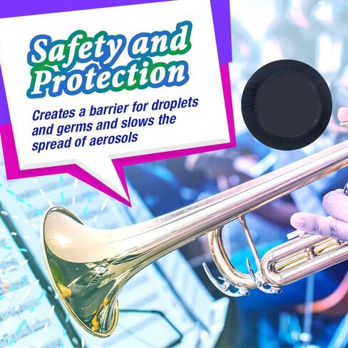 أغطية أجراس الآلات الموسيقية Libretto (4-5 بوصات)، قطعتان، قابلة لإعادة الاستخدام، قابلة للغسل، نسيج متين عالي الجودة. تأتي مع حقيبة بسحاب صديقة للبيئة - مثالية للبوق، وألتو ساكس، وباس كلارينيت! in Kuwait