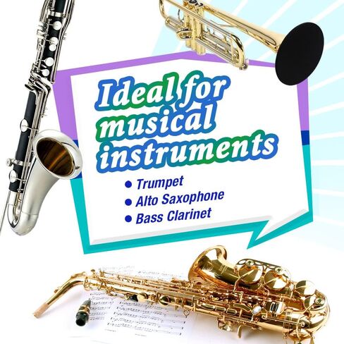 أغطية أجراس الآلات الموسيقية Libretto (4-5 بوصات)، قطعتان، قابلة لإعادة الاستخدام، قابلة للغسل، نسيج متين عالي الجودة. تأتي مع حقيبة بسحاب صديقة للبيئة - مثالية للبوق، وألتو ساكس، وباس كلارينيت! in Kuwait