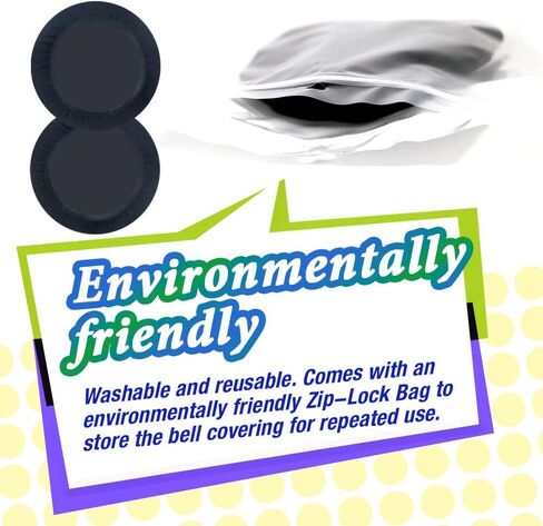 أغطية أجراس الآلات الموسيقية Libretto (4-5 بوصات)، قطعتان، قابلة لإعادة الاستخدام، قابلة للغسل، نسيج متين عالي الجودة. تأتي مع حقيبة بسحاب صديقة للبيئة - مثالية للبوق، وألتو ساكس، وباس كلارينيت! in Kuwait