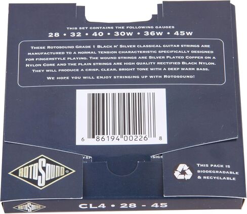 Rotosound CL4 Black N' Silver Classical Guitar Strings in Saudi Arabia