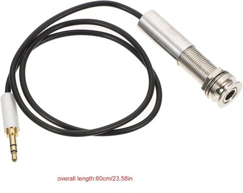EXCEART Guitar Pickup Cable Piezo Cable Endpin Output Jack Guitar Adapter Stereo Instrument Cable 600mm (Black) in Saudi Arabia