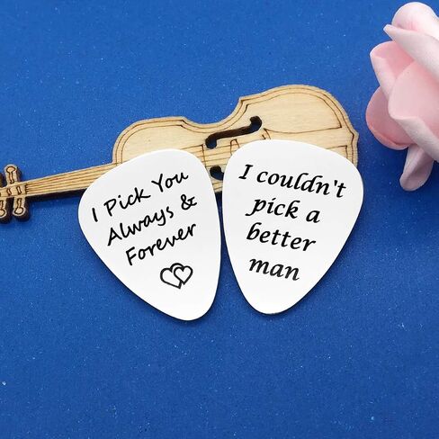 2PCS Guitar Pick, I Couldn’t Pick A Better Man&I pick you always,Birthday Gift for Musician Guitar Player Husband Boyfriend, Father's Day Christmas Anniversary Valentines Gifts for him in Saudi Arabia