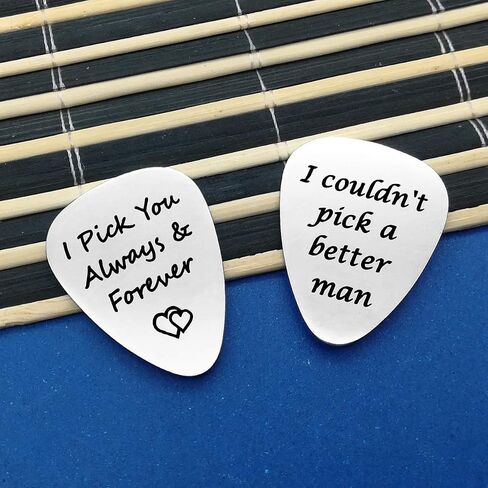 2PCS Guitar Pick, I Couldn’t Pick A Better Man&I pick you always,Birthday Gift for Musician Guitar Player Husband Boyfriend, Father's Day Christmas Anniversary Valentines Gifts for him in Saudi Arabia