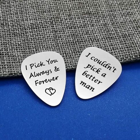 2PCS Guitar Pick, I Couldn’t Pick A Better Man&I pick you always,Birthday Gift for Musician Guitar Player Husband Boyfriend, Father's Day Christmas Anniversary Valentines Gifts for him in Saudi Arabia
