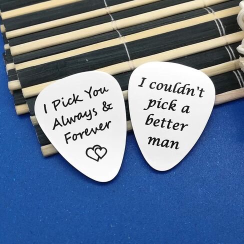2PCS Guitar Pick, I Couldn’t Pick A Better Man&I pick you always,Birthday Gift for Musician Guitar Player Husband Boyfriend, Father's Day Christmas Anniversary Valentines Gifts for him in Saudi Arabia