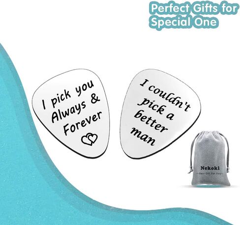2PCS Guitar Pick, I Couldn’t Pick A Better Man&I pick you always,Birthday Gift for Musician Guitar Player Husband Boyfriend, Father's Day Christmas Anniversary Valentines Gifts for him in Saudi Arabia