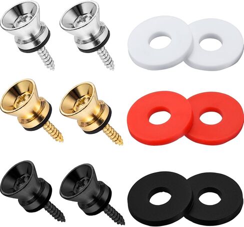 يتضمن جزء حزام الجيتار من كانومو 3 أزواج من دبابيس نهاية حزام الجيتار و3 أزواج من مكعبات حزام الجيتار المطاطي، متعدد الألوان (رأس مسطح) in Kuwait