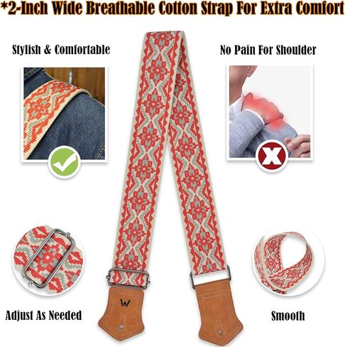 حزام جيتار قطني عتيق، حزام جيتار متين من القطن، حزام جيتار صوتي، حزام جيتار كهربائي، حزام جيتار باس، أحزمة جيتار صوتية، أحزمة جيتار كهربائية، حزام جهير، حزام جيتار للأطفال in Kuwait