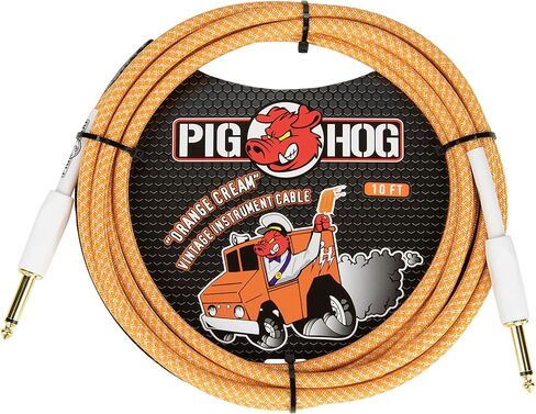 Orange Amps Crush 12-12W 1x6 مجموعة جيتار كومبو أمبير مع Pig Hog 10' Orange Cream 2.0 كابل أداة، محول التيار المتردد لإمداد الطاقة، 12x اللقطات وقماش تلميع in Saudi Arabia