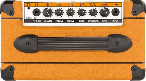 Orange Amps Crush 12-12W 1x6 مجموعة جيتار كومبو أمبير مع Pig Hog 10' Orange Cream 2.0 كابل أداة، محول التيار المتردد لإمداد الطاقة، 12x اللقطات وقماش تلميع in Saudi Arabia