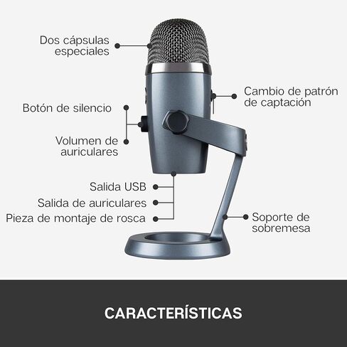 ميكروفون Blue Yeti USB - أزرق منتصف الليل (متجدد) in Kuwait