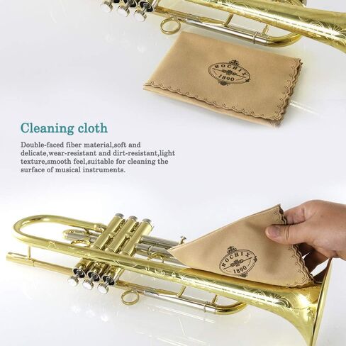 مجموعة تنظيف العناية الروشيكس ترومبيت/كورنيت مجموعة الصيانة الكاكي وزيت الصمام، شحم انزلاق، فرشاة مرنة، فرشاة صمام، فرشاة للفم، دهن الفلين، قطعة قماش تنظيف وأكثر من ذلك in Kuwait