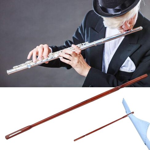 Bnineteenteam Flute Cleaning Rod,Maple Wood Succinite Color Flute Maintenance Cleaning Tool 36.2 x 0.96cm Playing Accessories in Saudi Arabia