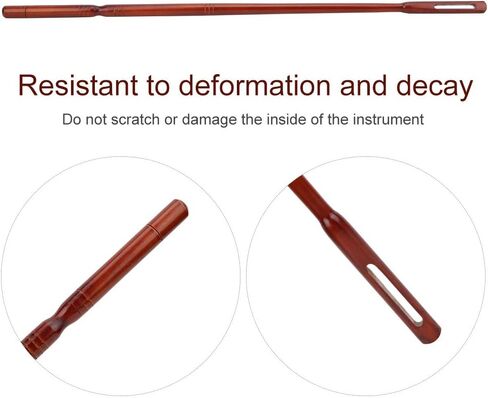 Bnineteenteam Flute Cleaning Rod,Maple Wood Succinite Color Flute Maintenance Cleaning Tool 36.2 x 0.96cm Playing Accessories in Saudi Arabia