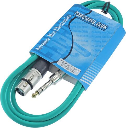 كابل تصحيح الصوت MCSPROAUDIO 1/4 بوصة TRS إلى 3 Pin XLR Female Pro متوازن ومحمي (طوله 6 أقدام، أحمر) in Saudi Arabia