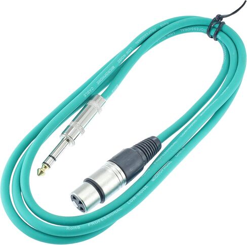 كابل تصحيح الصوت MCSPROAUDIO 1/4 بوصة TRS إلى 3 Pin XLR Female Pro متوازن ومحمي (طوله 6 أقدام، أحمر) in Saudi Arabia