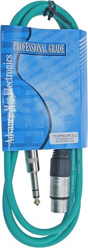 كابل تصحيح الصوت MCSPROAUDIO 1/4 بوصة TRS إلى 3 Pin XLR Female Pro متوازن ومحمي (طوله 6 أقدام، أحمر) in Saudi Arabia