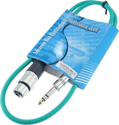 كابل تصحيح الصوت MCSPROAUDIO 1/4 بوصة TRS إلى 3 Pin XLR Female Pro متوازن ومحمي (طوله 6 أقدام، أحمر) in Kuwait