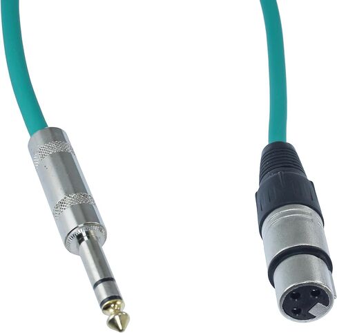 كابل تصحيح الصوت MCSPROAUDIO 1/4 بوصة TRS إلى 3 Pin XLR Female Pro متوازن ومحمي (طوله 6 أقدام، أحمر) in Kuwait